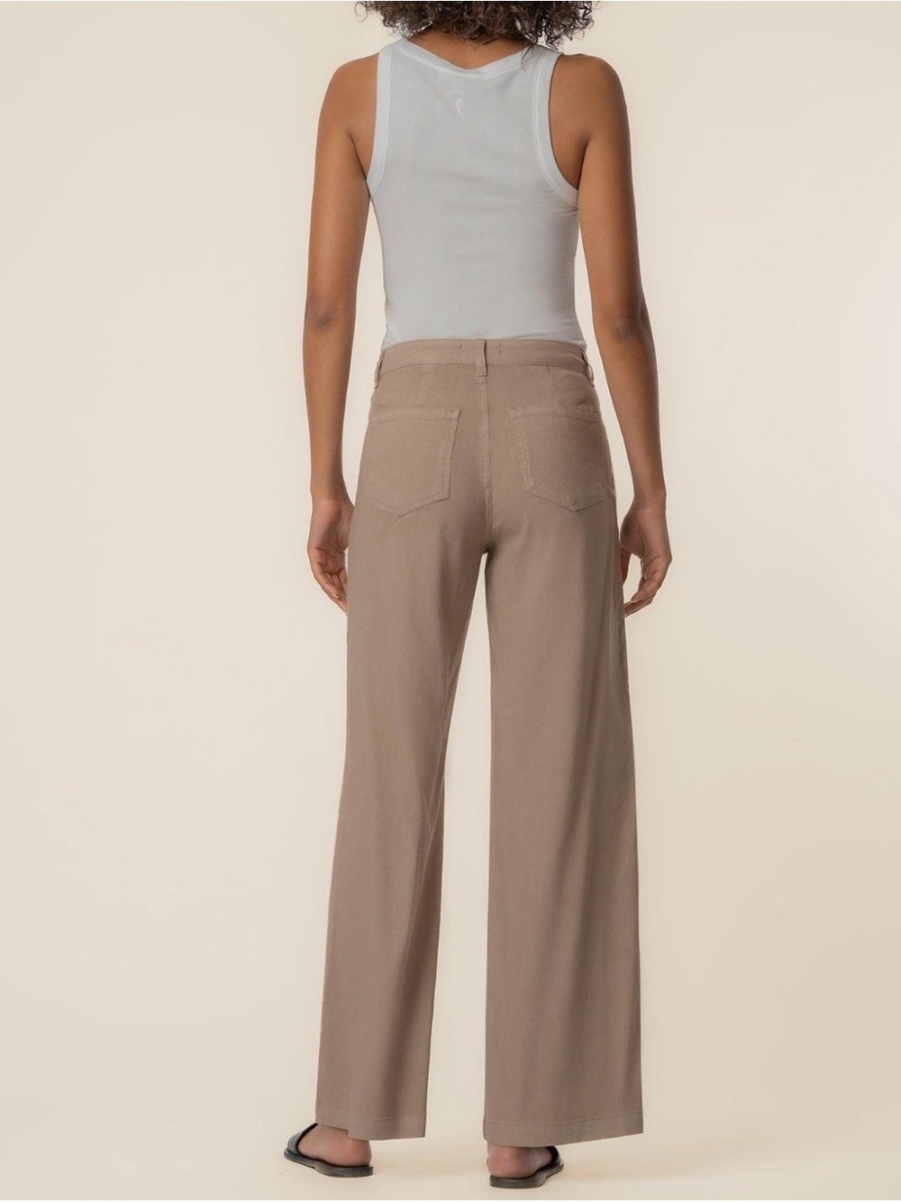 NWT KUT From the Kloth Meg Linen Blend Wide Leg Pants 14